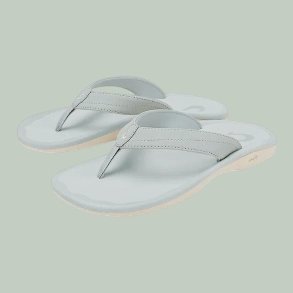 OluKai Ohana Cloud Grey Flip Flop Sandals Water Resistant Women's Size 10 NEW